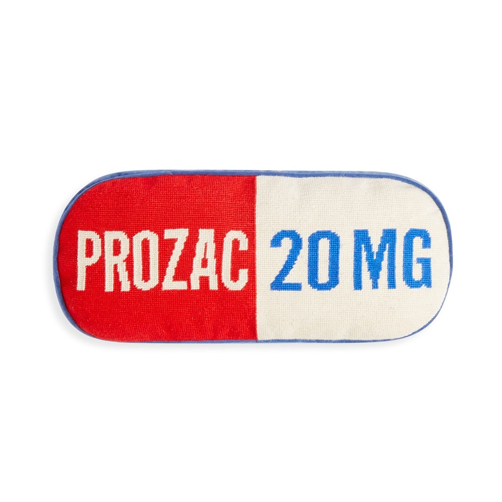 Jonathan Adler Red & White PROZAC lAccent Pillow